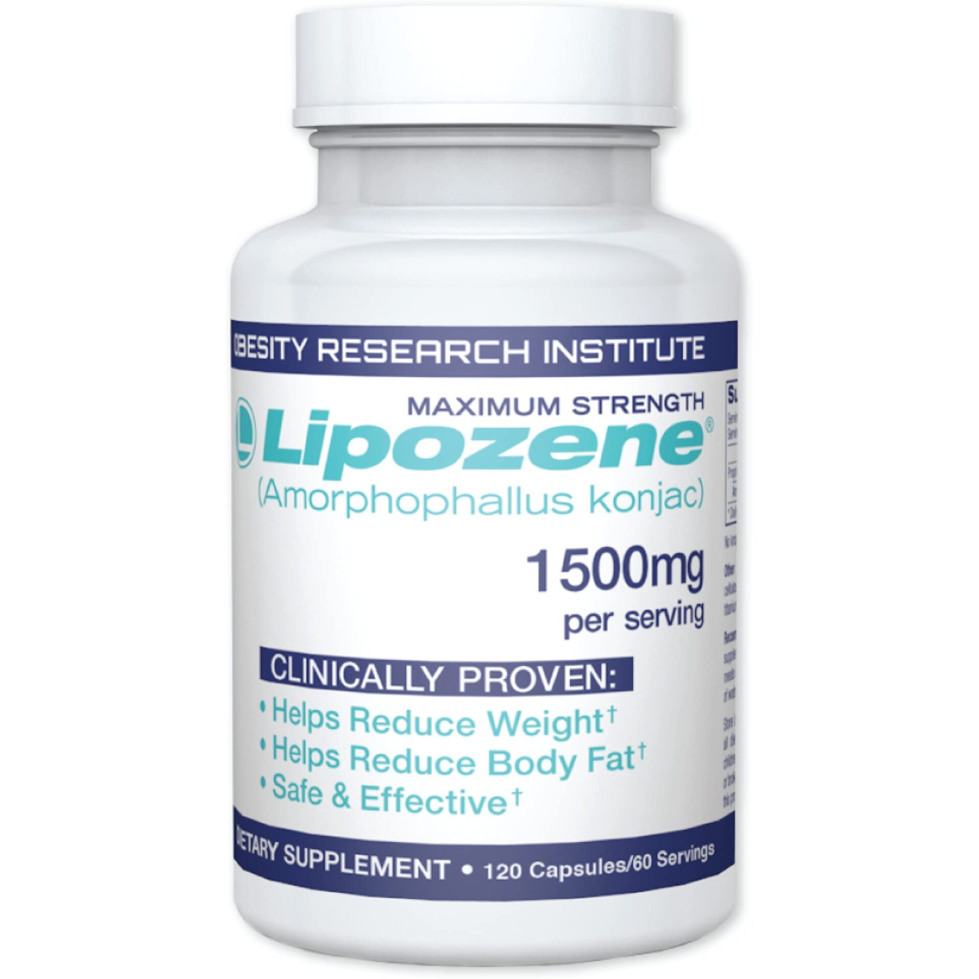 Lipozene Mega Bottle - 120 Capsules, Making It Our Largest Size Available - Appetite Suppressant
