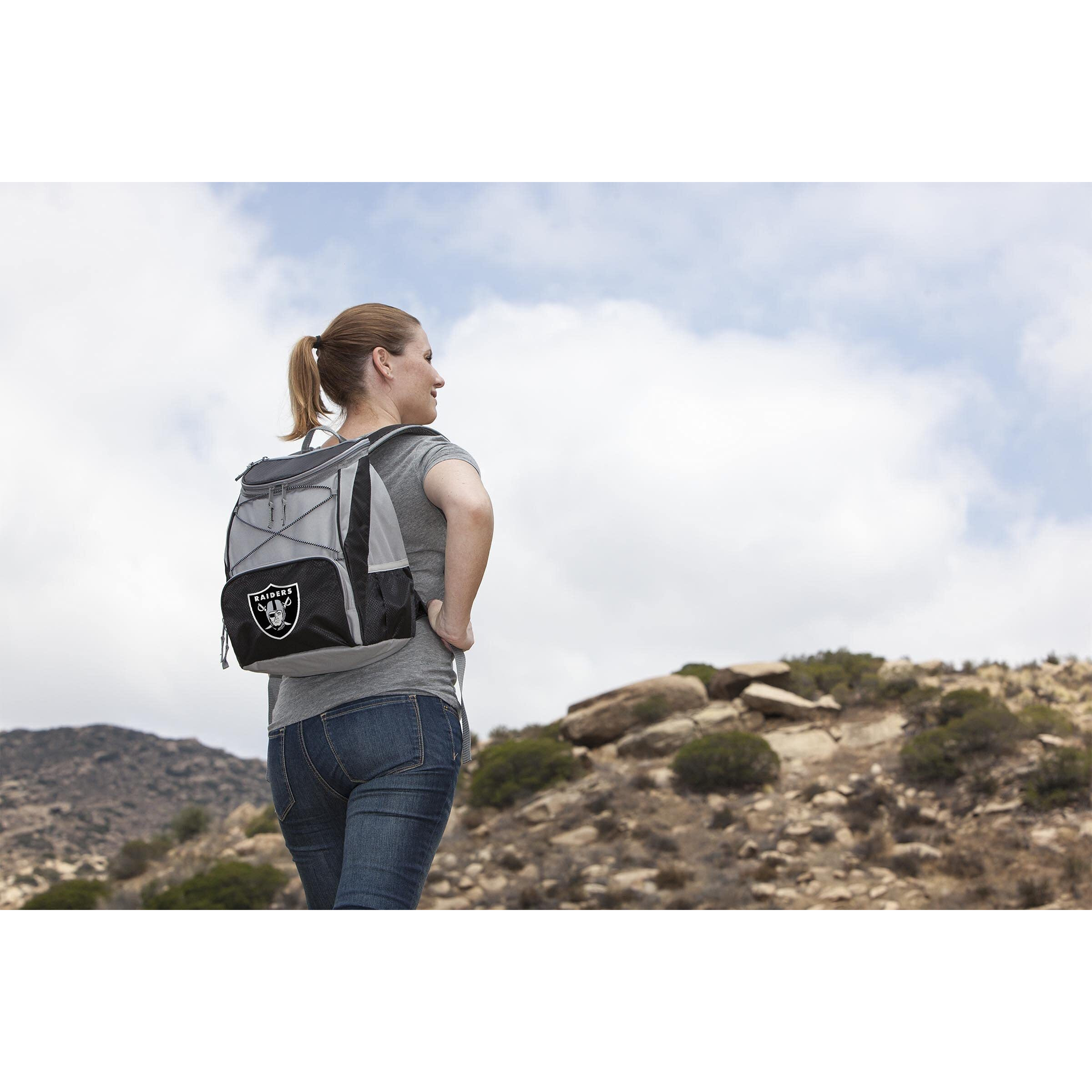 Picnic Time Black Las Vegas Raiders Ptx Backpack Cooler
