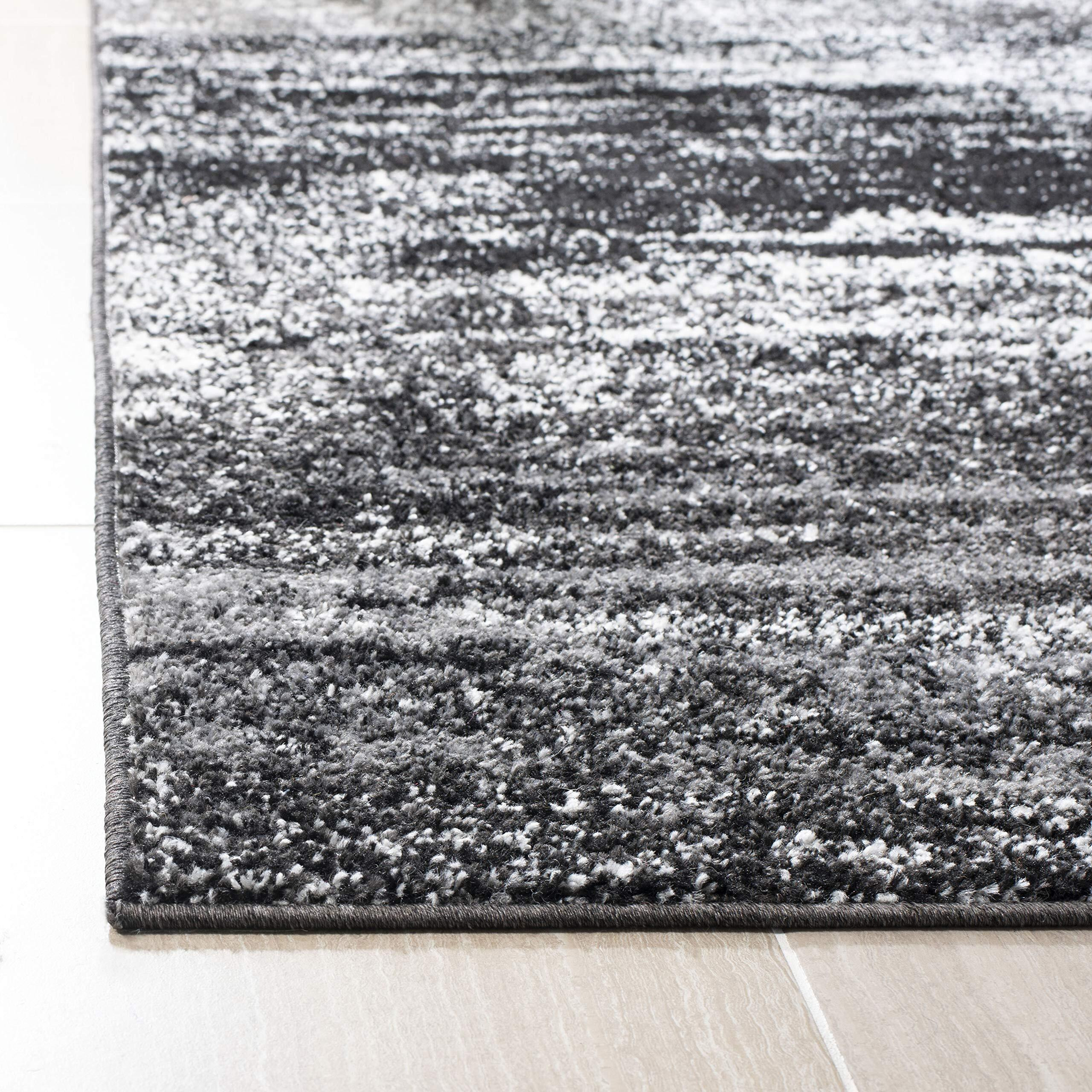 Safavieh Adirondack Collection Accent Rug - 2'6"" X 4', Silver & Black, Modern Abstract Design, Non-Shedding & Easy Care, Ideal For High Traffic Areas In Entryway, Living Room, Bedroom (Adr112A)