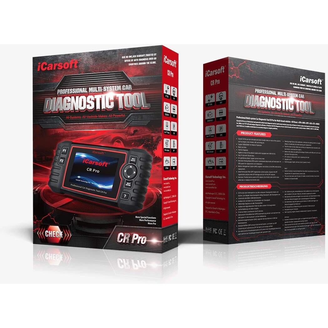 Icarsoft Cr Pro Diagnostic Scan Tool,Professional Multi-Brand Multi-System Car Diagnostic Tools
