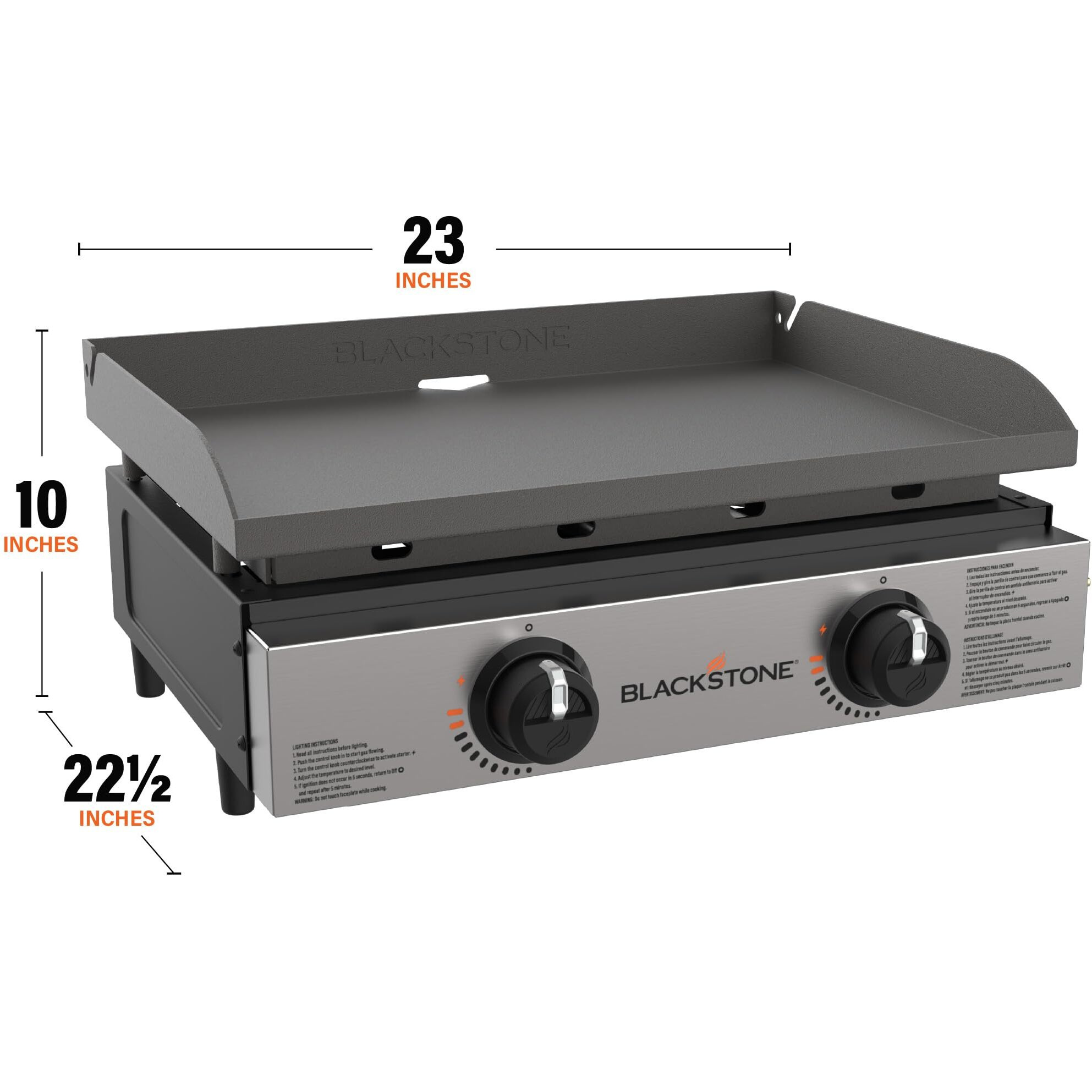 Blackstone 1666 22    Tabletop Griddle With Stainless Steel Faceplate, Powder Coated Steel, Black