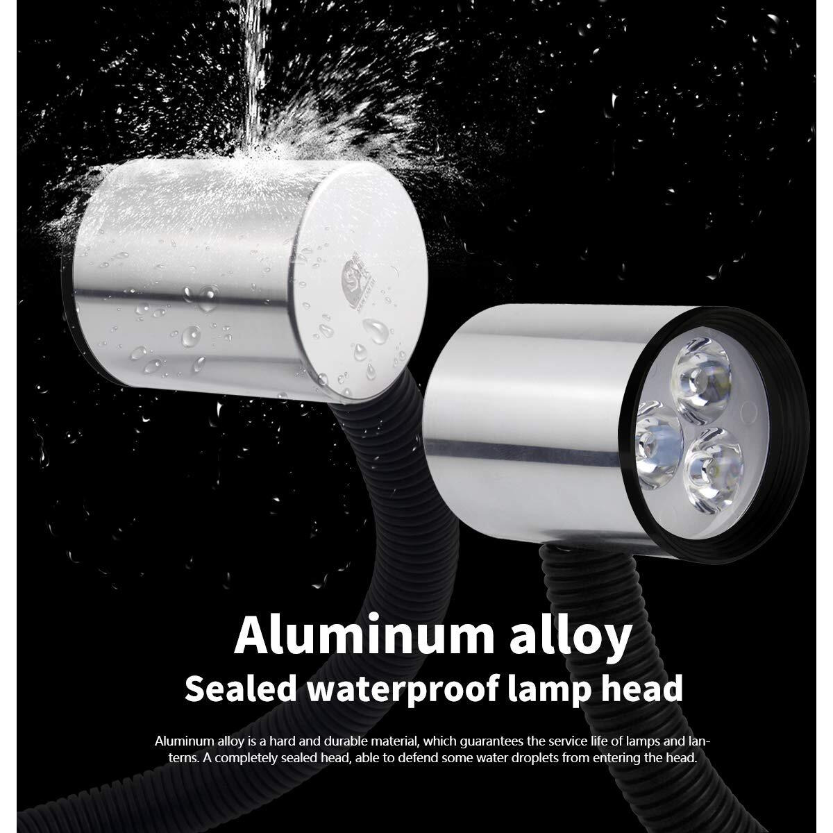 Led Magnetic Machine Work Light Ip65 Water Proof Flexible Gooseneck Lamp 900 Lumens 120 Volt For Lathe Milling Drill Press Industrial Lighting