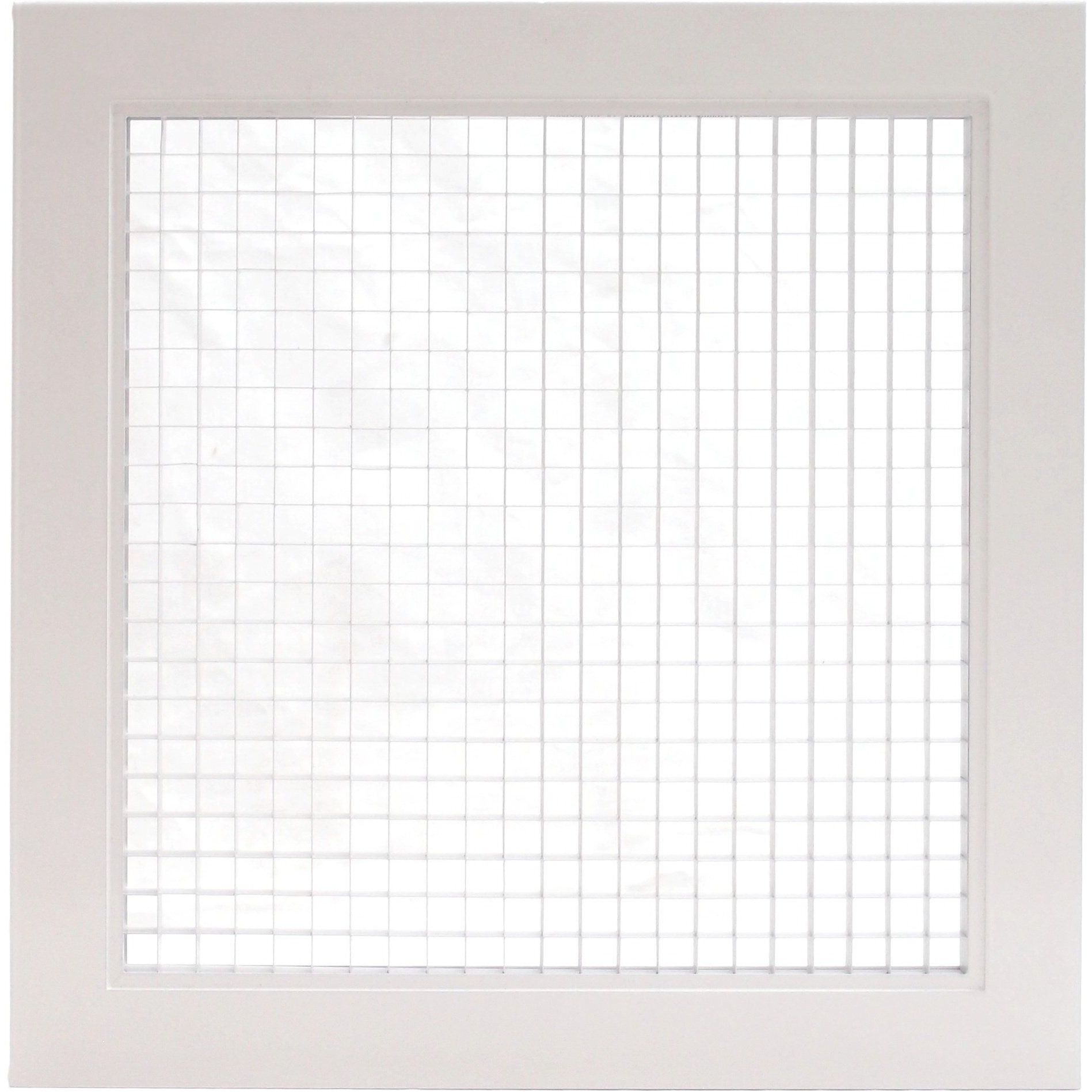 14"" X 14"" Cube Core Eggcrate Return Air Grille - Aluminum Rust Proof - Hvac Vent Duct Cover - White [Outer Dimensions 15.75 X 15.75]