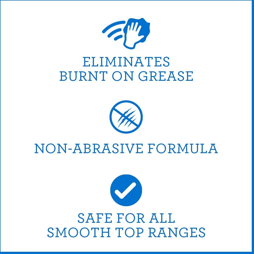 Trinova Premium Cooktop Cleaner And Scrubbing Pads. Best Cleaning Kit For Smooth Top Ranges & Stoves Of Glass, Ceramic. Non-Abrasive And Scratch Free Scouring Sponges With Cream Formula 12Oz.