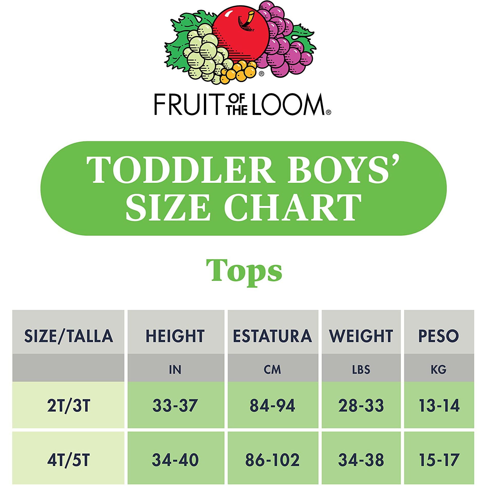 Fruit Of The Loom Boys' Cotton T Shirt, Toddler-6 Pack-White, 2-3T