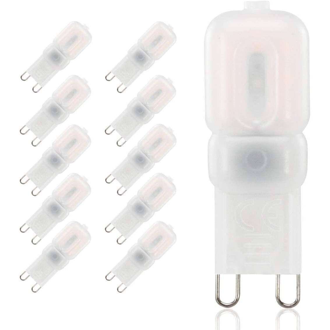 Velouer G9 Led Bulb Dimmable 3W, 25W Halogen Equivalent, 3000K Soft Warm White, 120V No-Flicker, Chandelier Lighting 270Lm (10 Pack)