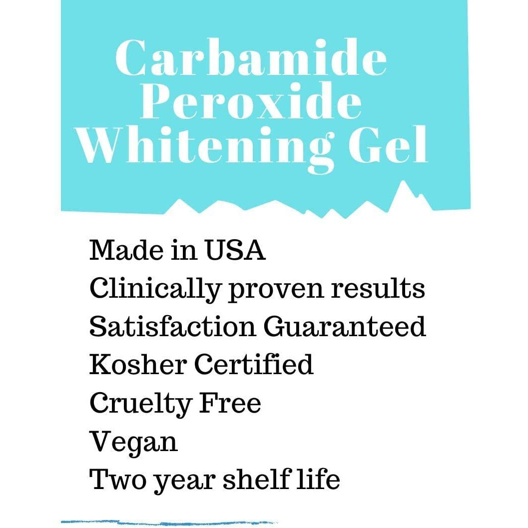 White Teeth Global Teeth Whitening Gel 44% Carbamide Peroxide, 6 Tooth Bleaching Gel Syringes