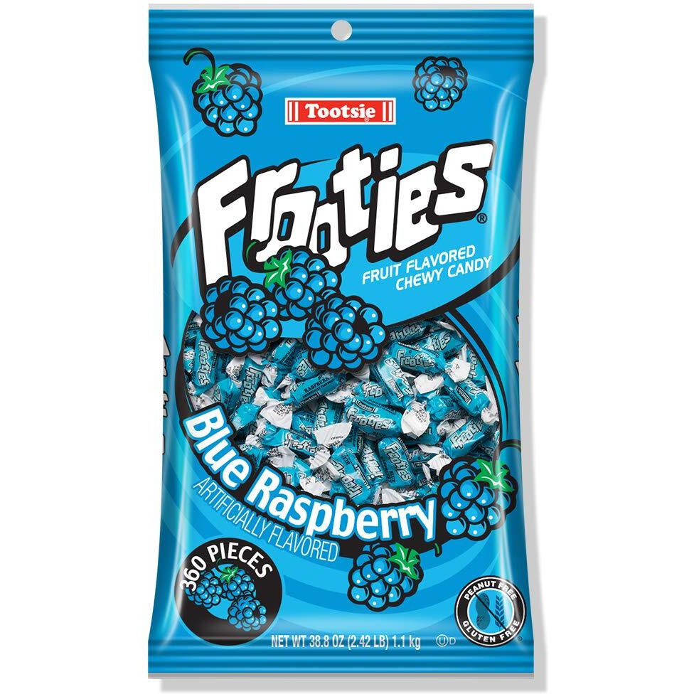 Tootsie Roll Blue Frooties - 2 Pound Bag Of Individually Wrapped Chewy Candy - Blue Raspberry, 38.8 Ounce