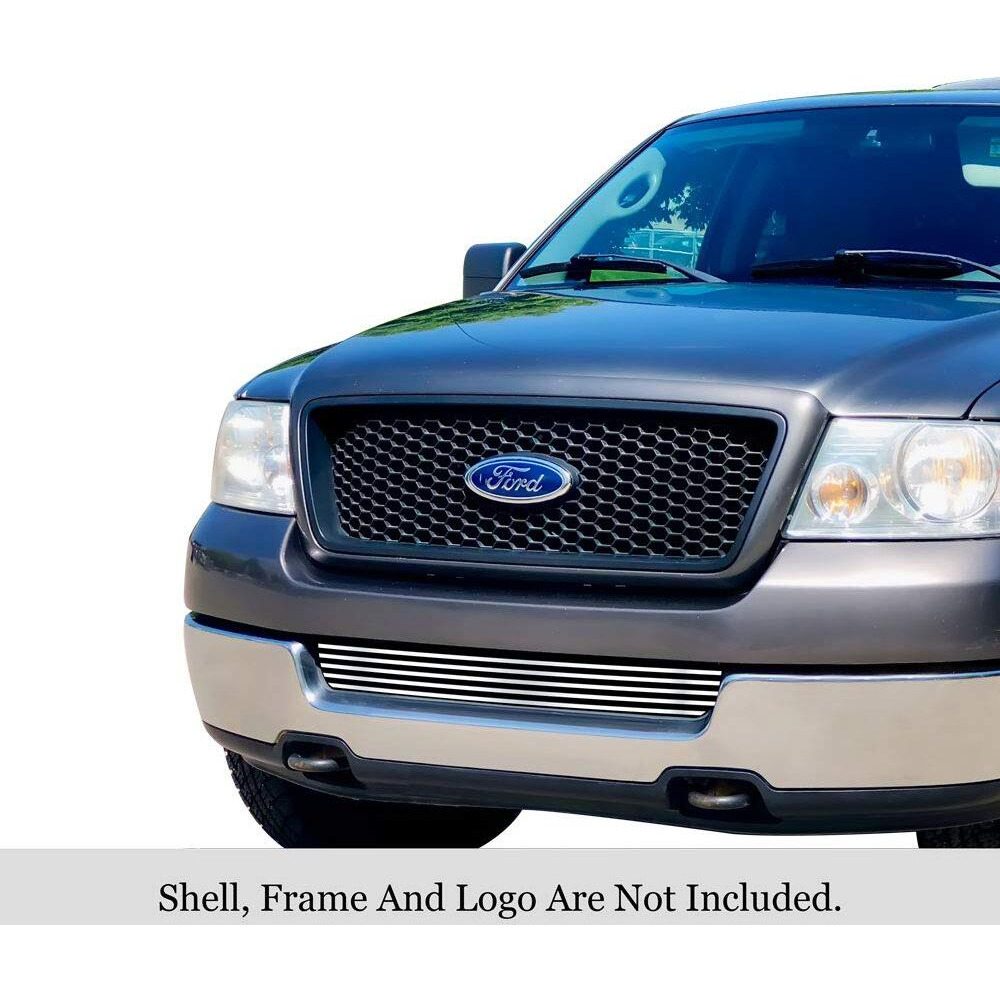 Aps Compatible With Ford F-150 2004-2005 Lower Bumper Stainless Steel Chrome Billet Grille Grill Insert F85351A