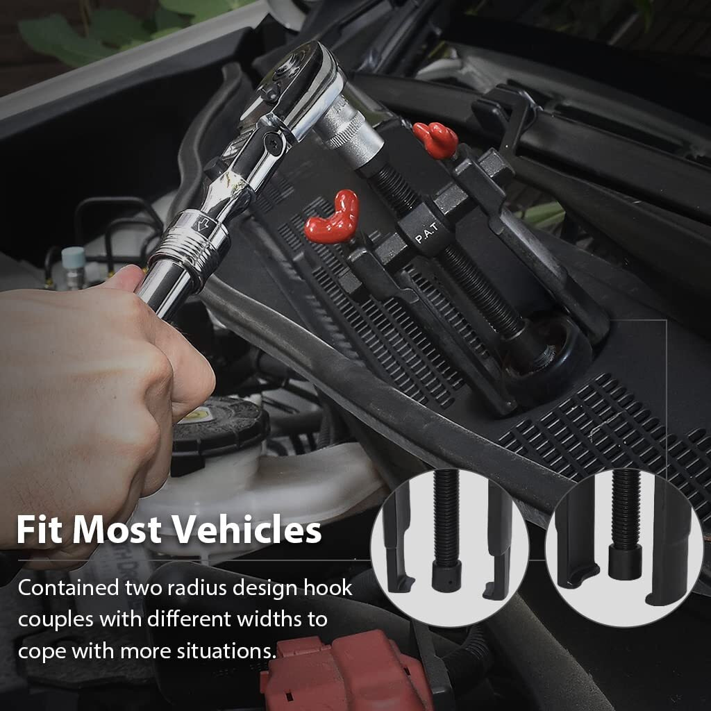 Firstinfo F3393 Patented Universal Windshield Wiper Arm Puller/Battery Terminal Removal Tool-Heavy Duty, Adjustable, Made In Taiwan