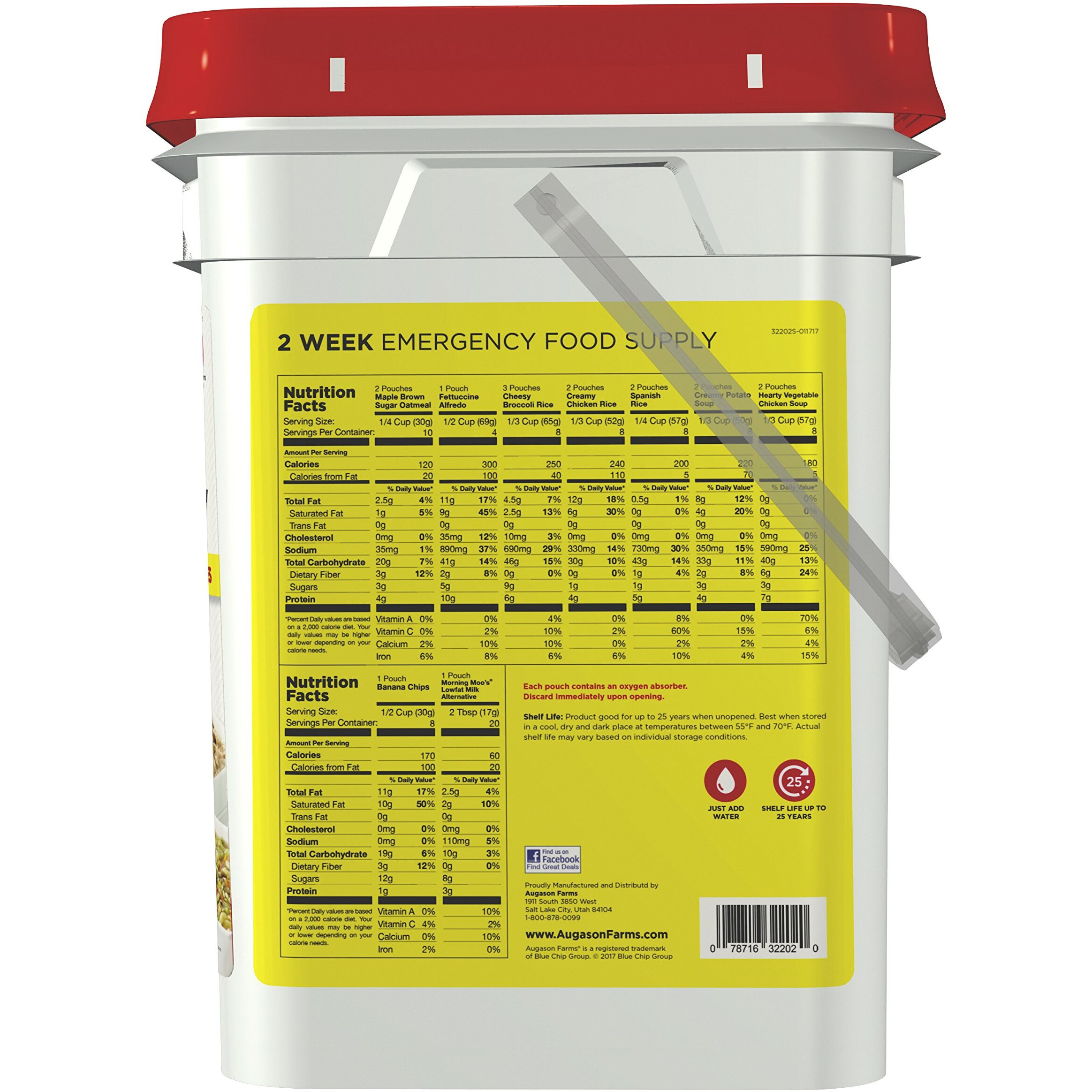 Augason Farms 2 Week 1 Person Emergency Food Supply 14 Lb.