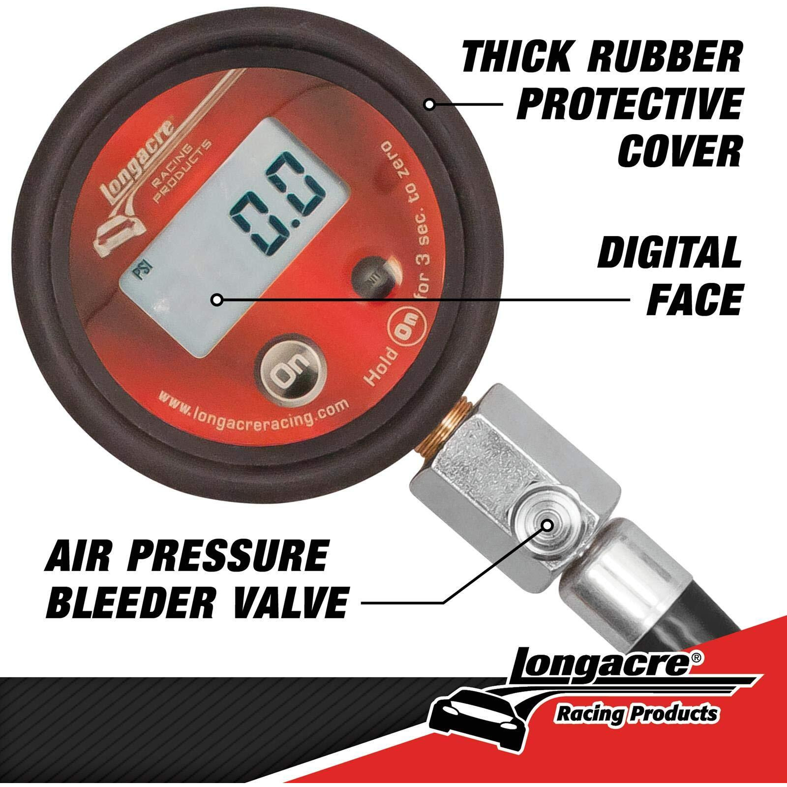 Longacre 52-53097 0-100 Psi Digital Tire Pressure Gauge