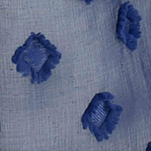 Lush Decor Navy Textured Dot Grommet Sheer Window Curtain Panel Pair, 84"" X 38