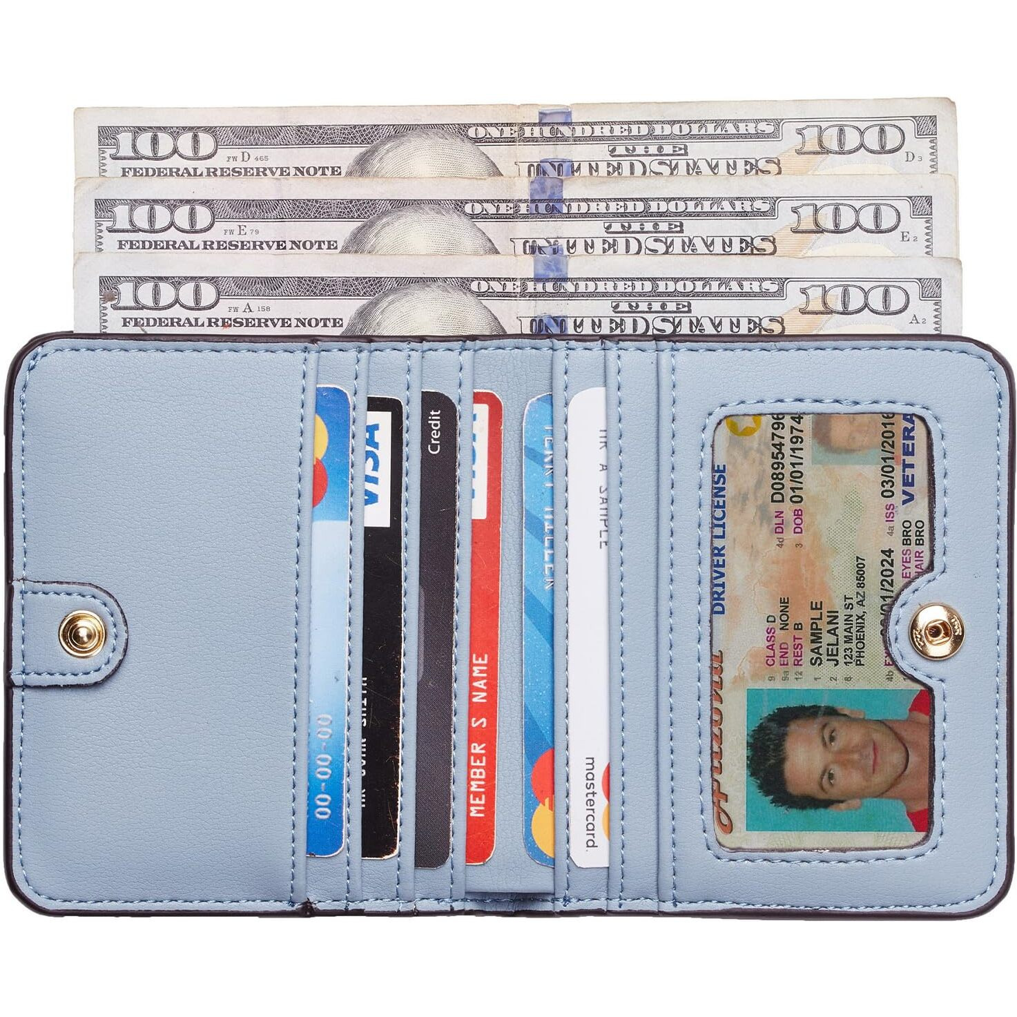 Toughergun Wallet Women Rfid Blocking Small Compact Bifold Luxury Leather Pocket Wallet Ladies Mini Purse With Id Window