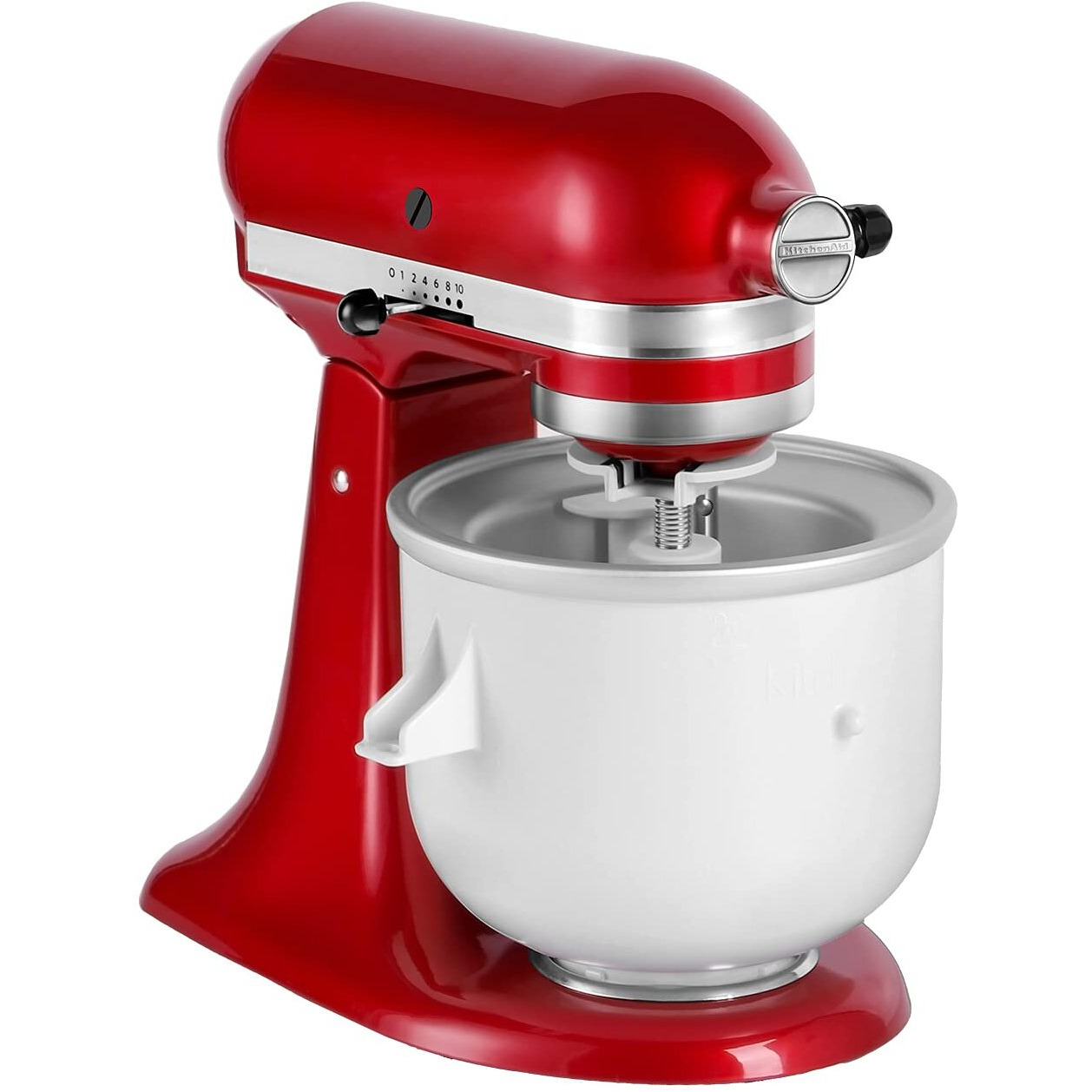 Kitchood Ice Cream Maker Attachment For Kitchenaid Stand Mixer,2-Quart Frozen Yogurt - Ice Cream & Sorbet Gelato Maker,Fits 4.5 Qt And Larger Mixers(Not Fit Artisan Mini 3.5Qt Mixer)