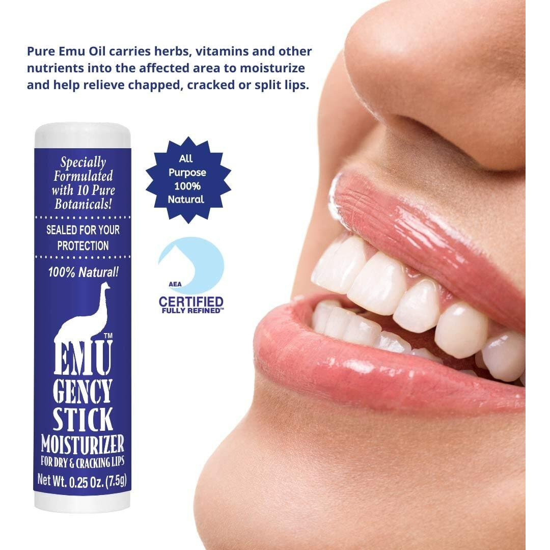 Montana Emu Ranch - Emugency All Purpose Moisturizing Pocket Stick - 0.25 Ounce - Helps Relieve Chapped, Cracked, And Split Lips And Skin