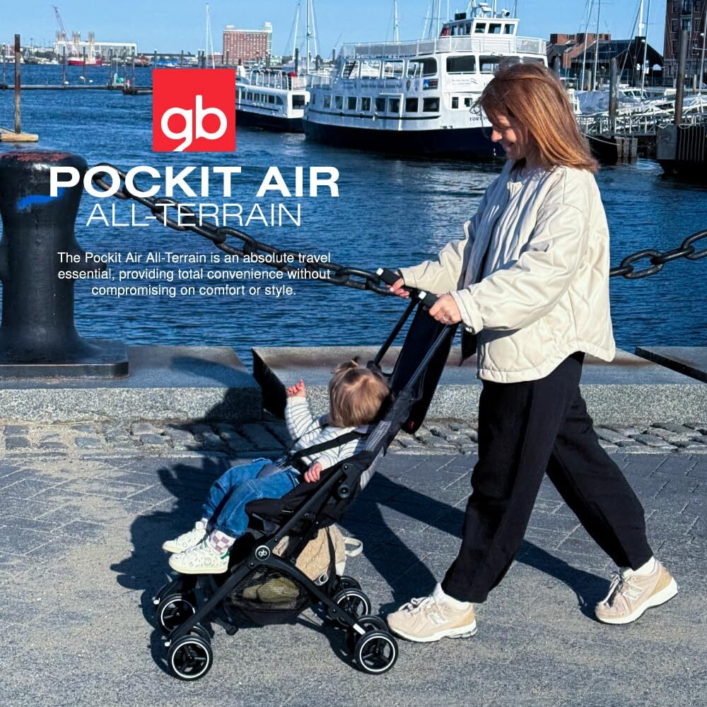 Gb Pockit Air All Terrain Ultra Compact Lightweight Travel Stroller With Breathable Fabric In Night Blue , 28X17.5X39.8 Inch (Pack Of 1)