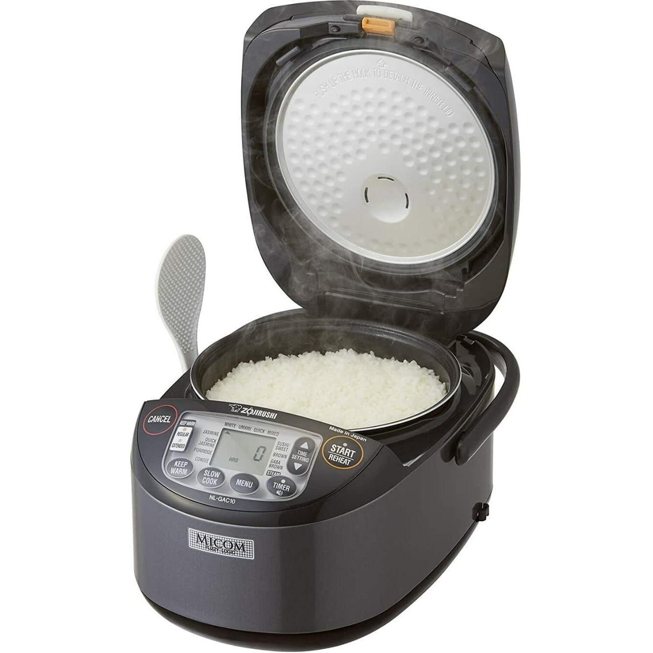 Zojirushi Nl-Gac10Bm 5.5 Cup Uncooked Umami Micom Rice Cooker And Warmer (Metallic Black)