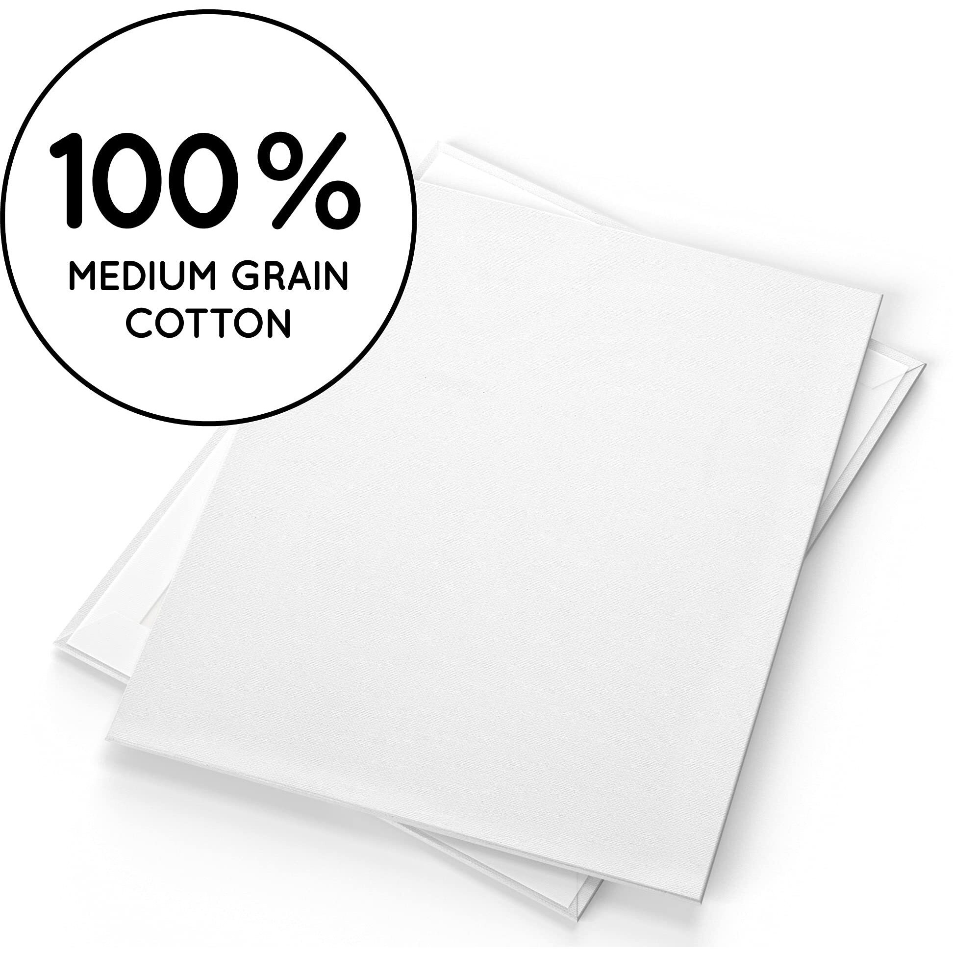 Blank Canvas - Canvas Frames Panel Board For Painting, 100% Cotton Artist Triple Primed Gesso Canvas Panel Art Paint Supply By Artistik (Pack Of 12-12 X 9"")
