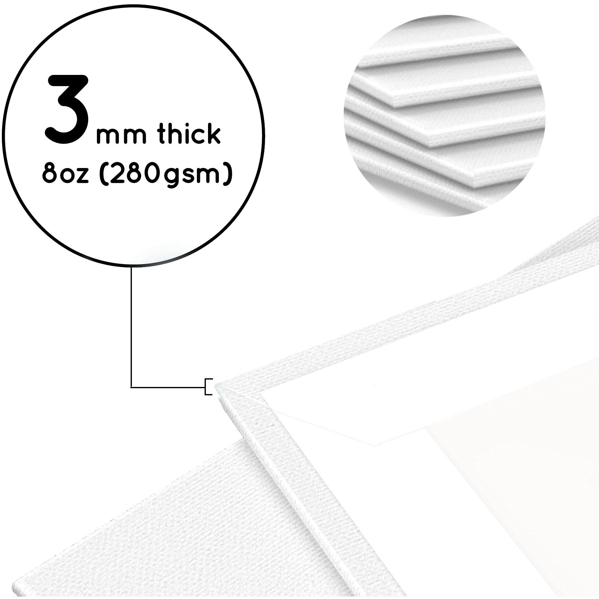 Blank Canvas - Canvas Frames Panel Board For Painting, 100% Cotton Artist Triple Primed Gesso Canvas Panel Art Paint Supply By Artistik (Pack Of 12-12 X 9"")