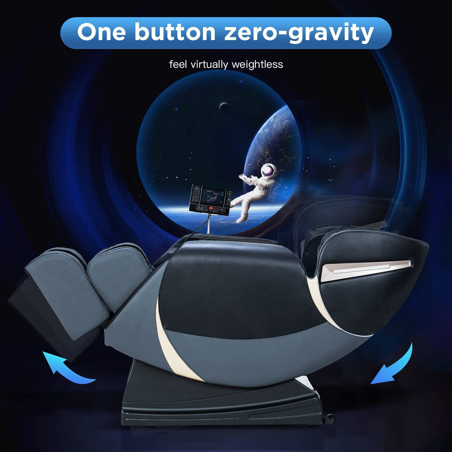 Payleehere Full Body Shiatsu Massage Chair With Gravity, Air Massage System, Wormwood Therapy, And Bluetooth Speaker, Black
