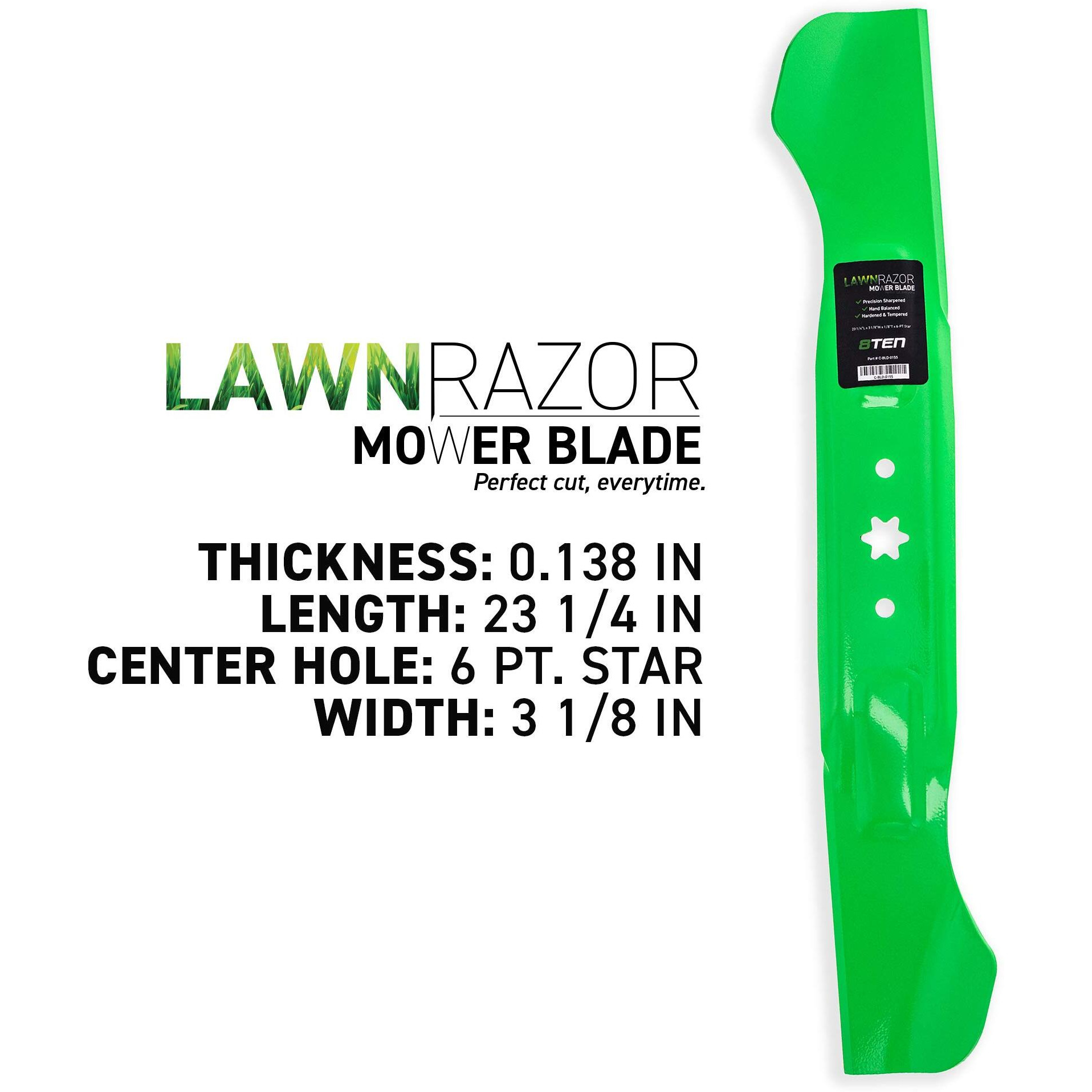 8Ten Lawnrazor Mower Blade Set For Mtd Cub Cadet Rzt L46 46 Inch Deck 942-04290 942-04244 742-04244 942-04244A (High-Lift)