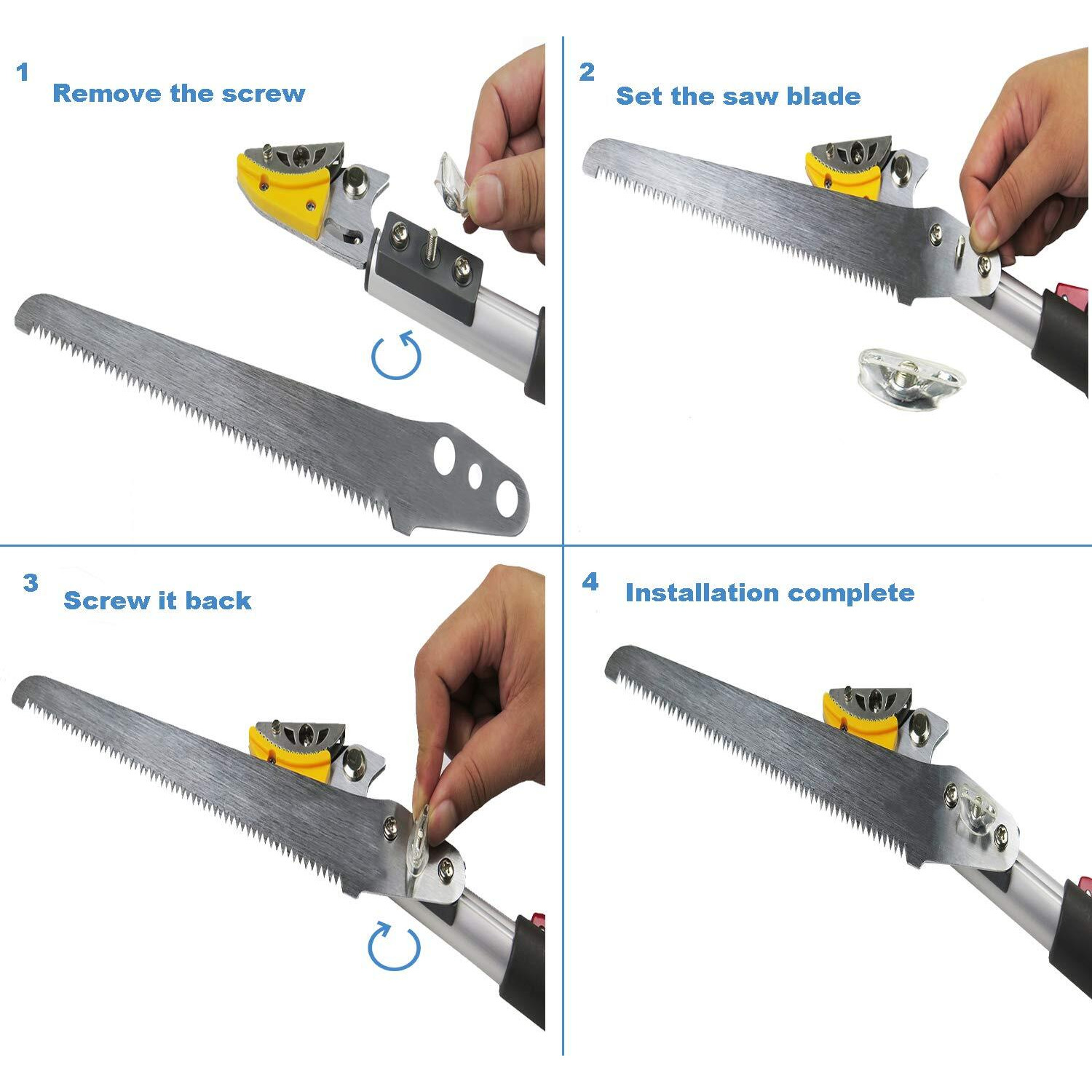 Mesoga 5.6-13 Foot Extendable Tree Pruner, Cut And Hold Pruning Trimmer, Long Reach Pole Saw, Telescoping Fruit Picker, Branches Bypass Lopper