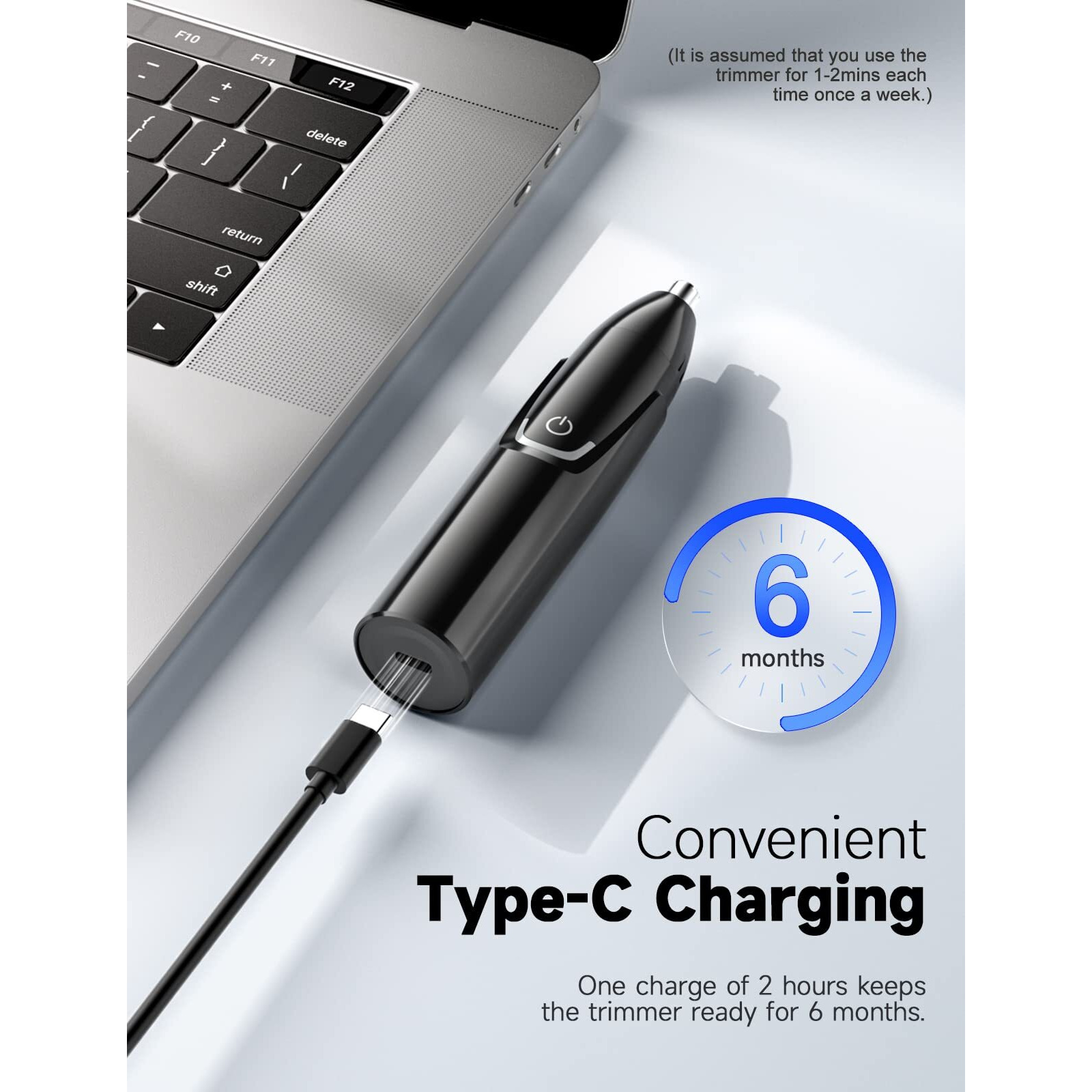 Zorami Rechargeable Ear And Nose Hair Trimmer - 2024 Professional Painless Eyebrow & Facial Hair Trimmer For Men Women, Powerful Motor And Dual-Edge Blades For Smoother Cutting Black