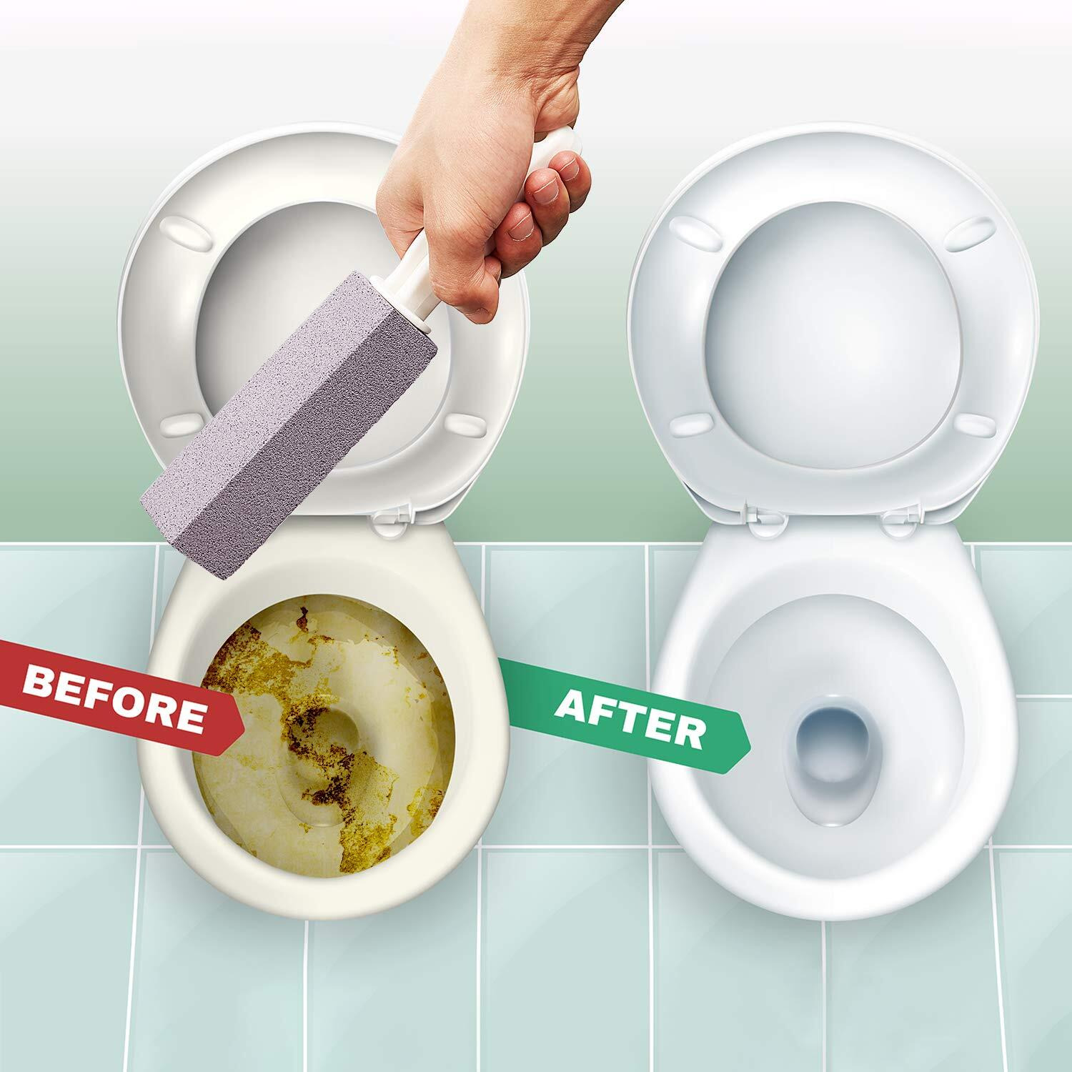 Honoson Pumice Stones For Cleaning With Handle Pumice Sticks For Removing Toilet Bowl Ring, Bath, Household, Kitchen