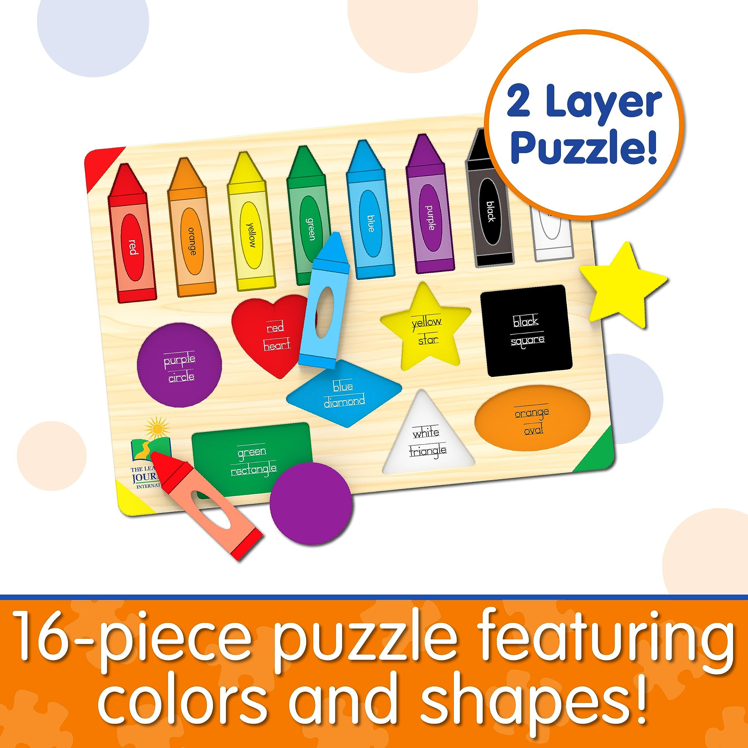 The Learning Journey Lift & Learn Puzzle Colors & Shapes - Preschool Toys & Activities For Children Ages 3 And Up - Award Winning Educational Toy