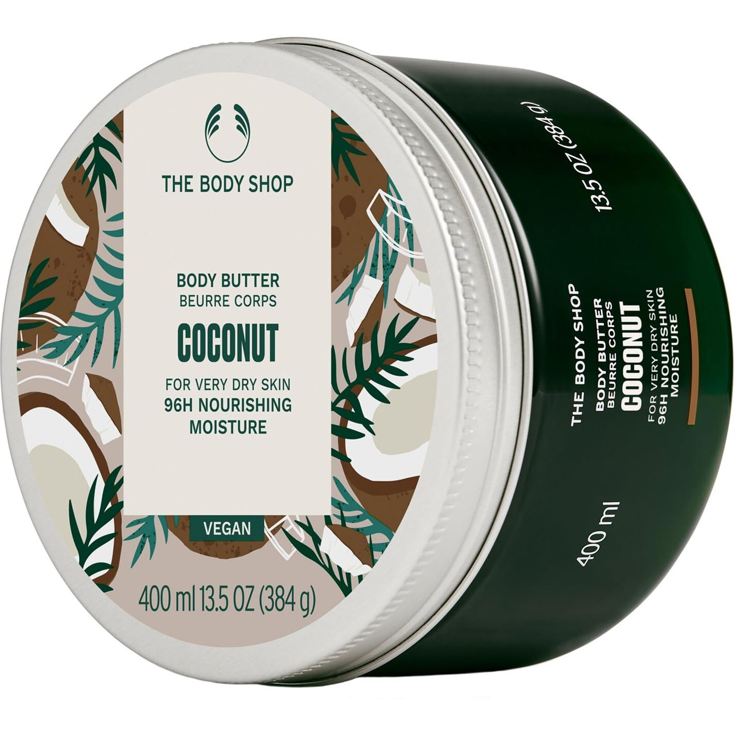 The Body Shop Coconut Body Butter - Nourishing & Moisturizing Skincare For Very Dry Skin - Vegan - 13.5 Oz