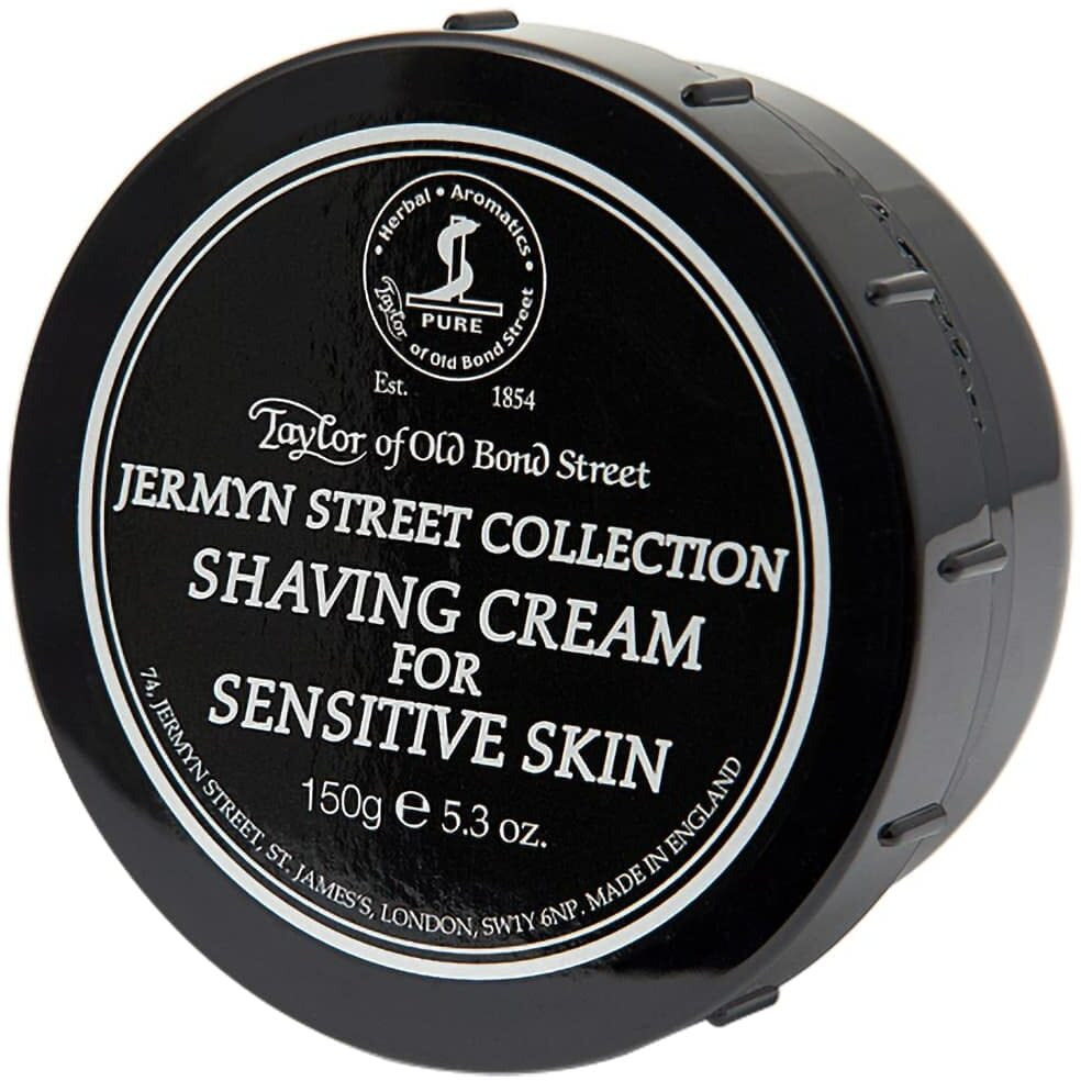 Taylor Of Old Bond Street Black Pure Badger Shaving Brush And Jermyn St. Shaving Cream Bowl 150G Gift Set 2 Pc Shave Set