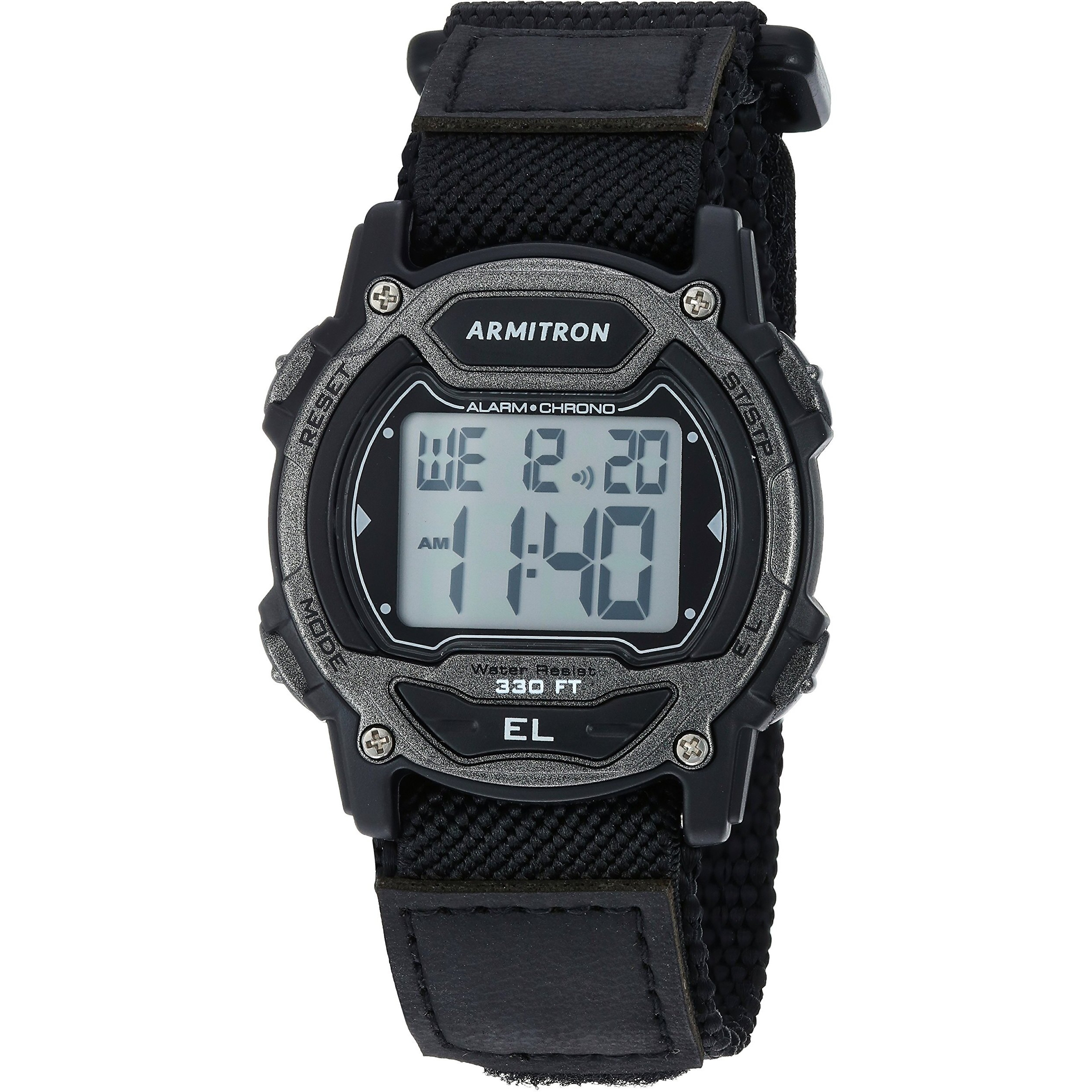 Armitron Sport Unisex 45/7004Gbk Digital Chronograph Black Nylon Strap Watch
