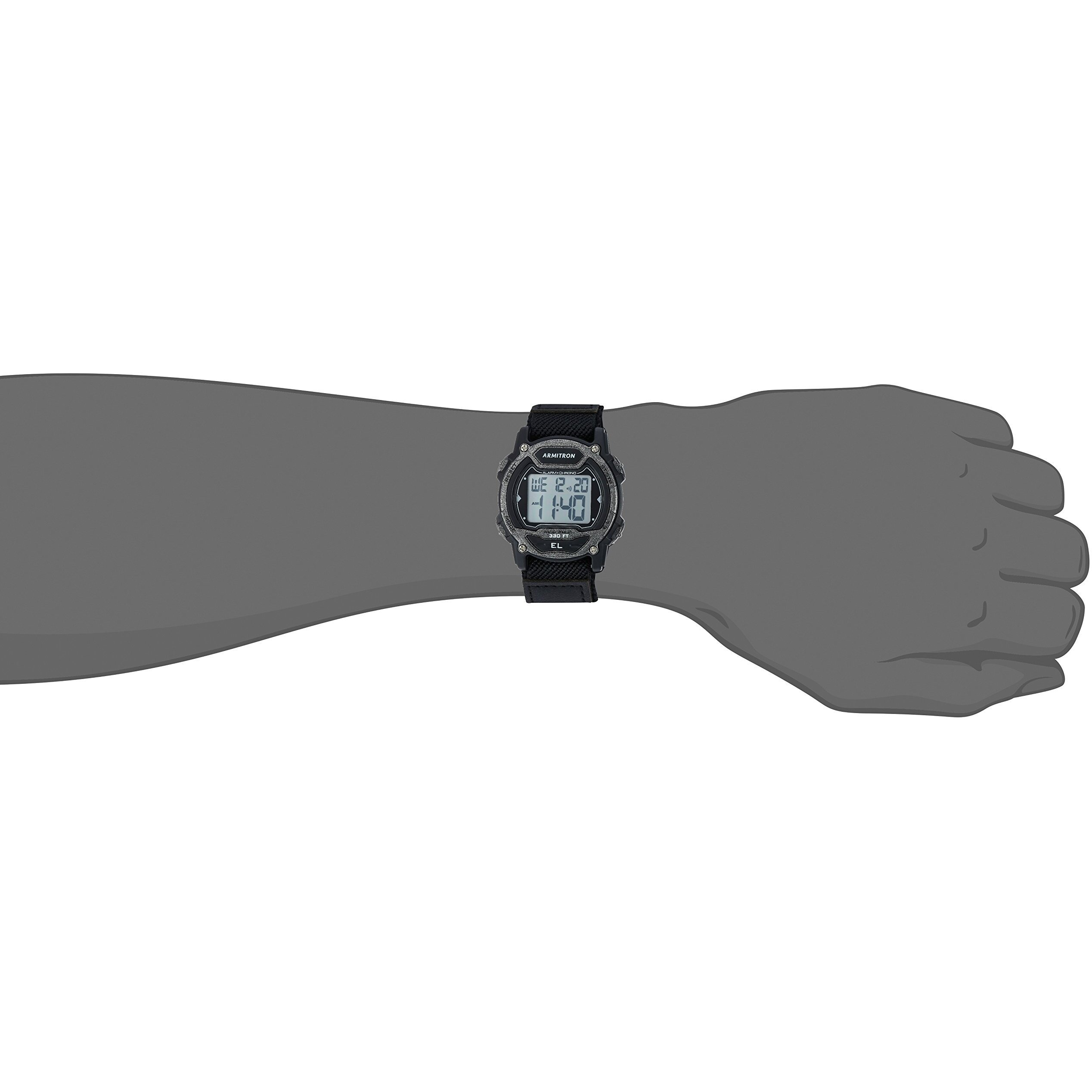 Armitron Sport Unisex 45/7004Gbk Digital Chronograph Black Nylon Strap Watch