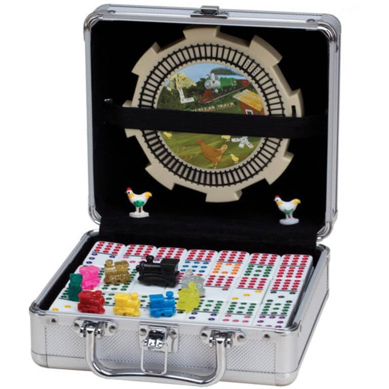Mexican Train & Chicken Domino Set, Professional Set Of 91, Double Of 12