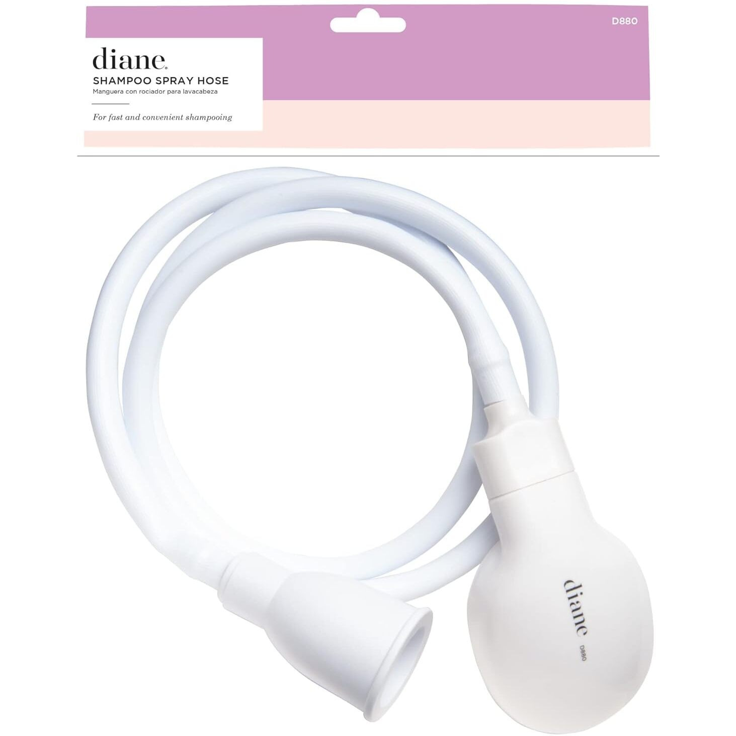 Diane Portable Shampoo Spray Hose - Sink Hose Nozzle For Washing Hair - 43    - White - D880