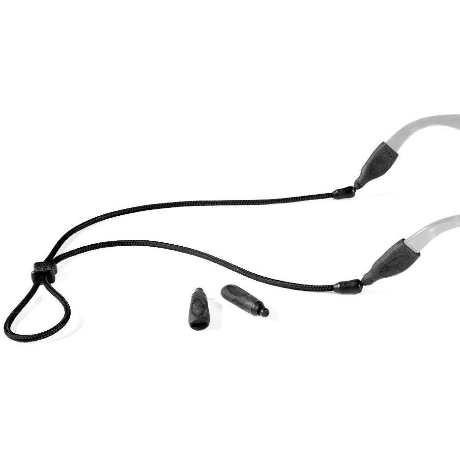 Croakies Terra System Adjustable Eyewear Retainer Combo, Xl/Xxl Terra Ends, Black