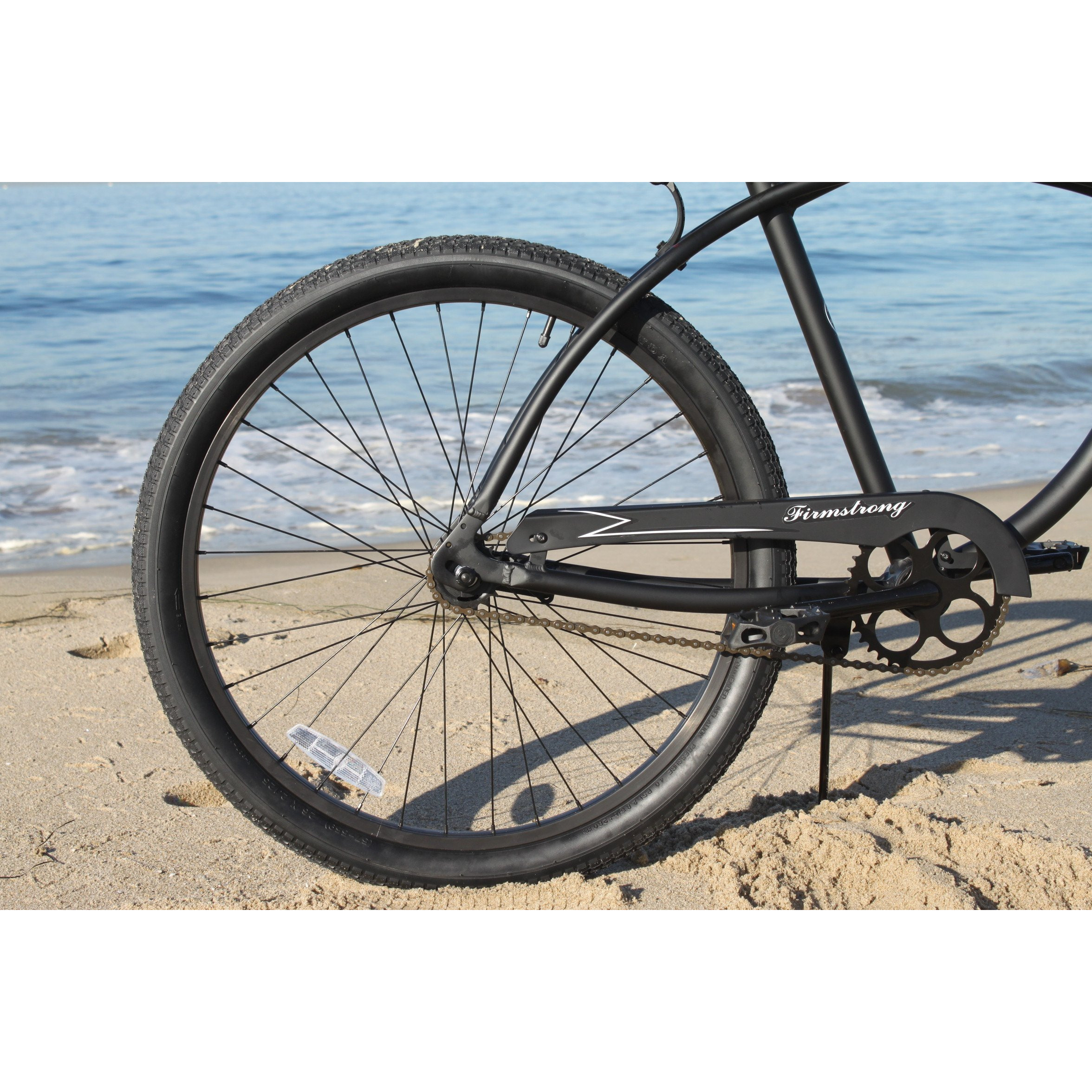 Firmstrong Urban Man Beach Cruiser Bike, Men's Single Speed Hybrid Bicycle, 26 Inch Wheels, Aluminum, Matte Black