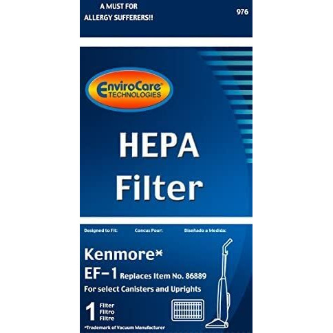 Envirocare Replacement Hepa Vacuum Cleaner Filter Designed To Fit Kenmore Ef-1 For Select Canisters And Uprights