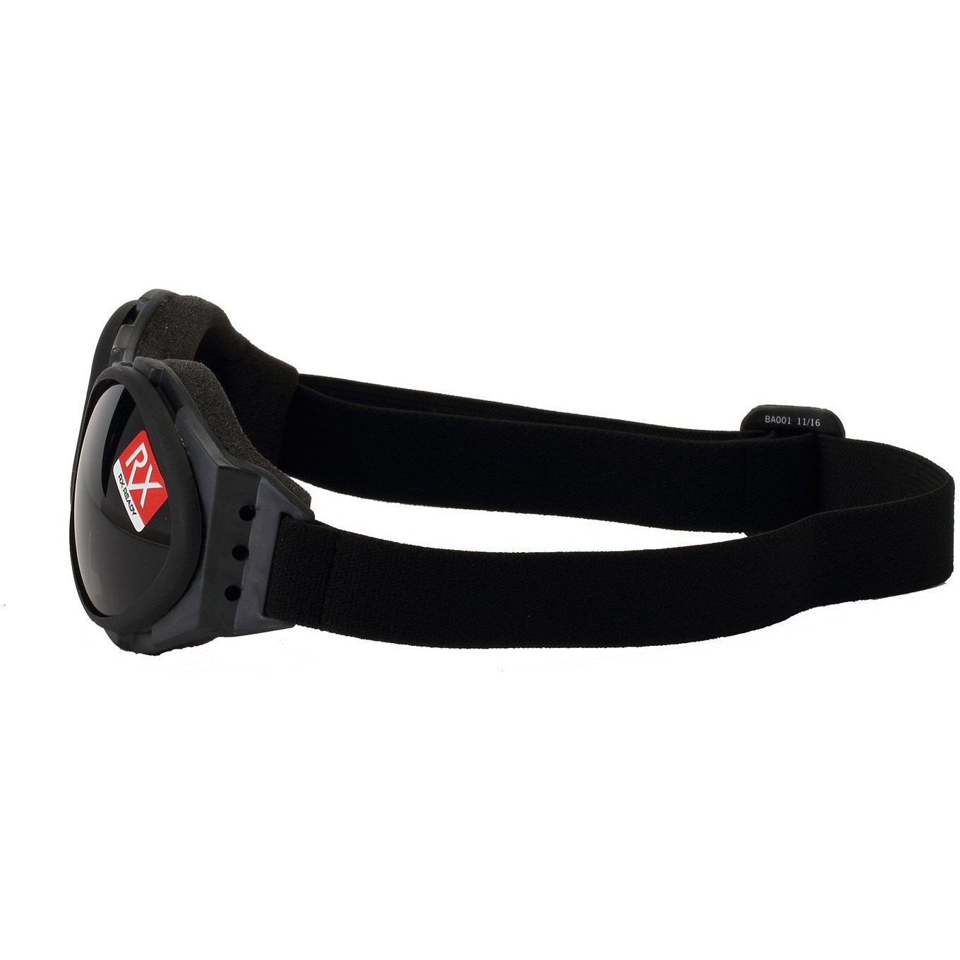 Bobster Ba001 Bugeye Goggles, Black Frame/Smoked Lens