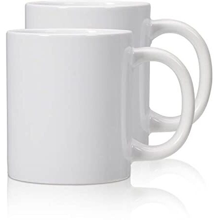 Cailide 20Oz Sublimation Blank Large Mugs And Big Handle Set Of 2 Professional Grade Mugs White Coated Ceramic Cup For Coffee Tea Or Diy Gifts (20Oz)