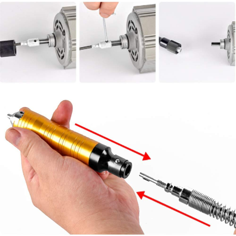 Votoer Rotary Tool Flex Shaft Hanging Grinder Carver Electric Multi-Function Metalworking Tools Repair Kit, Foot Pedal Control, 780W Strong Power, Metal Flexible Shaft, 23000 Rpm