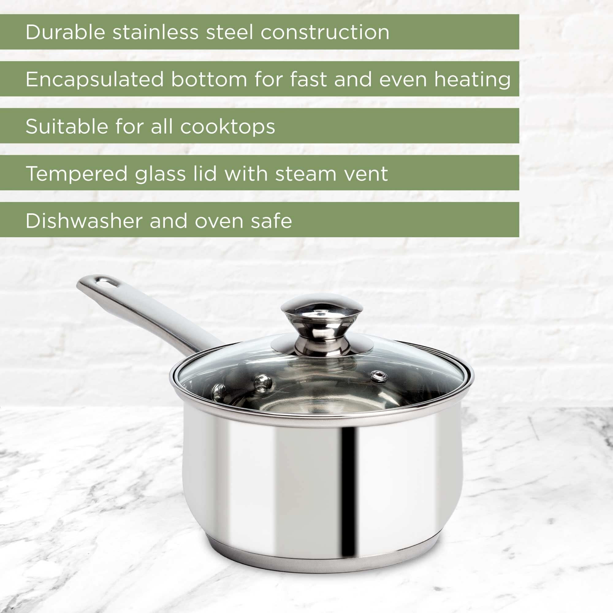 Ecolution Stainless Steel Sauce Pan, 2-Quart
