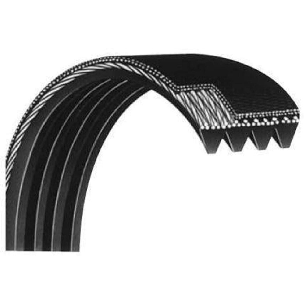 Hydra Fitness Exchange Flexonic Motor Drive Belt Poly Rib High Strength Black Rubber Good Tension V-Belts Micro V Treadmill Motor Belt Oem Equipment Replacement Part 260687, 255589 Works With Image