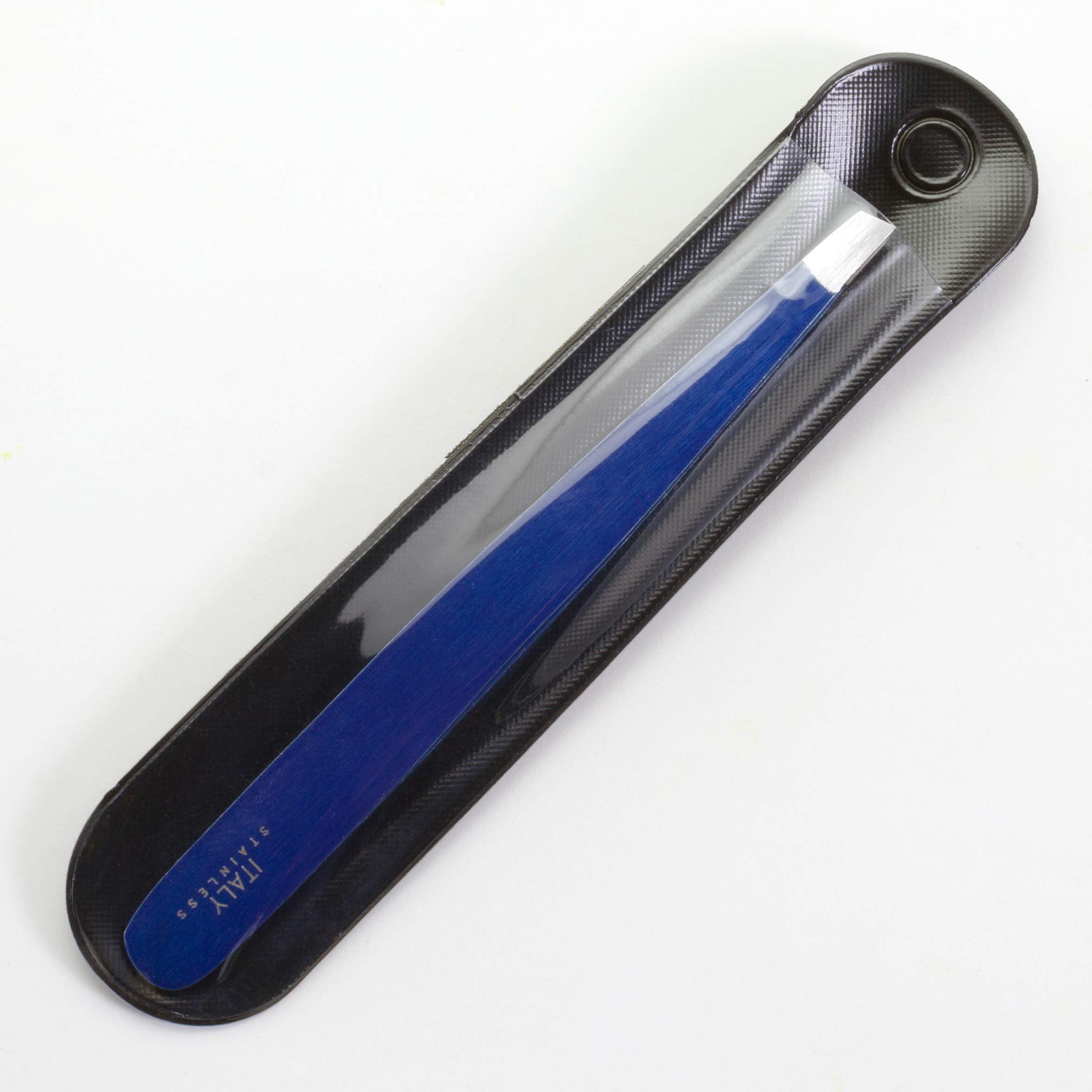Refine - Italy - Deluxe Slant Tip Tweezers, Stainless Steel, For Eyebrow Shaping And Removing Hair From Face And Body