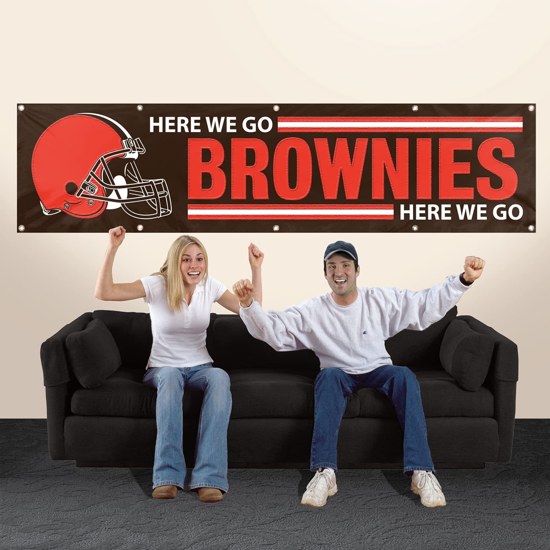 Party Animal Nfl Cleveland Browns Giant 8 X 2 Banner