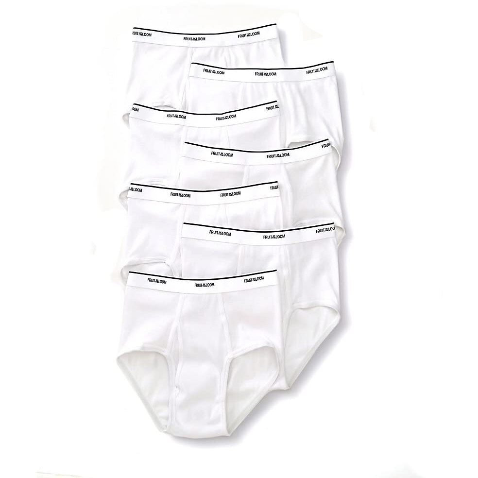 Fruit Of The Loom Men's 7-Pack Basic Brief, White, Medium