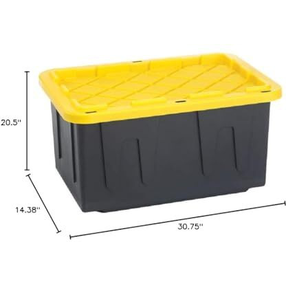 Homz Tough Storage Tote, 27-Gallon