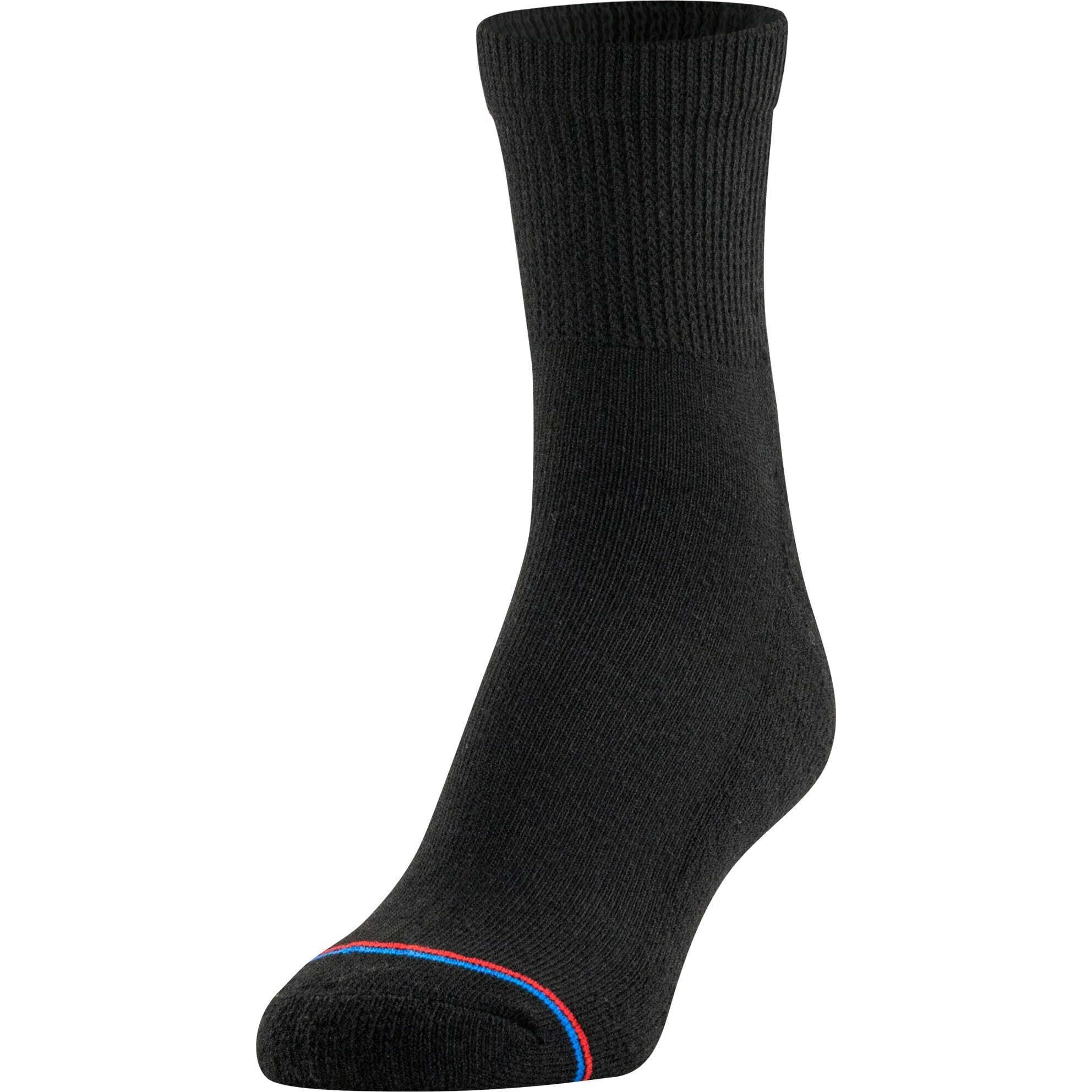 Medipeds Quarter Socks With Non-Binding Top And Cushion, Multipairs, Black (8-Pairs), Shoe Size Men's 7-12 Women's 10-13