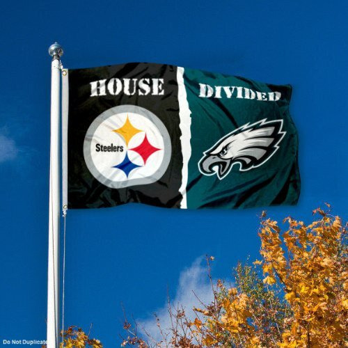 Wincraft Pittsburgh Steelers And Philadelphia Eagles House Divided Flag